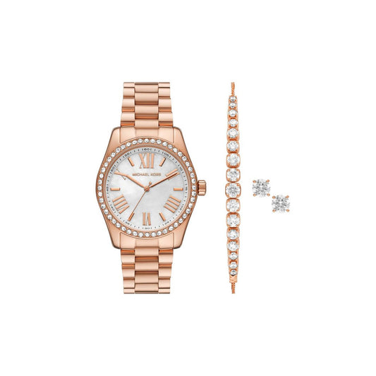 Michael Kors MK1088 Women’s Watch 38 Mm Rose Gold Gift Set