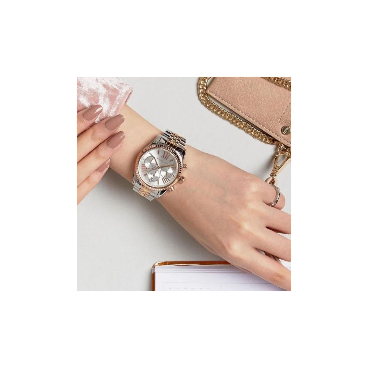 Michael Kors MK5735 Women’s Watch 38mm Silver Gold Michael Kors MK5735 Women’s Watch 38mm Silver Gold