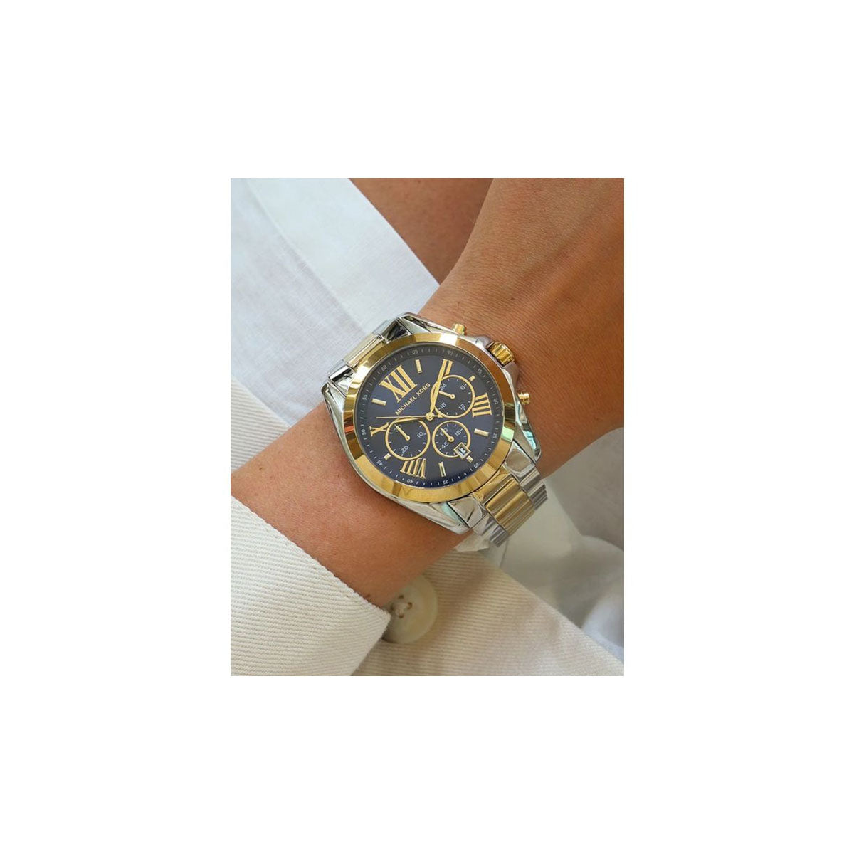 Michael Kors MK5976 Women’s Watch 40 Mm Silver Gold Michael Kors MK5976 Women’s Watch 40 Mm Silver Gold