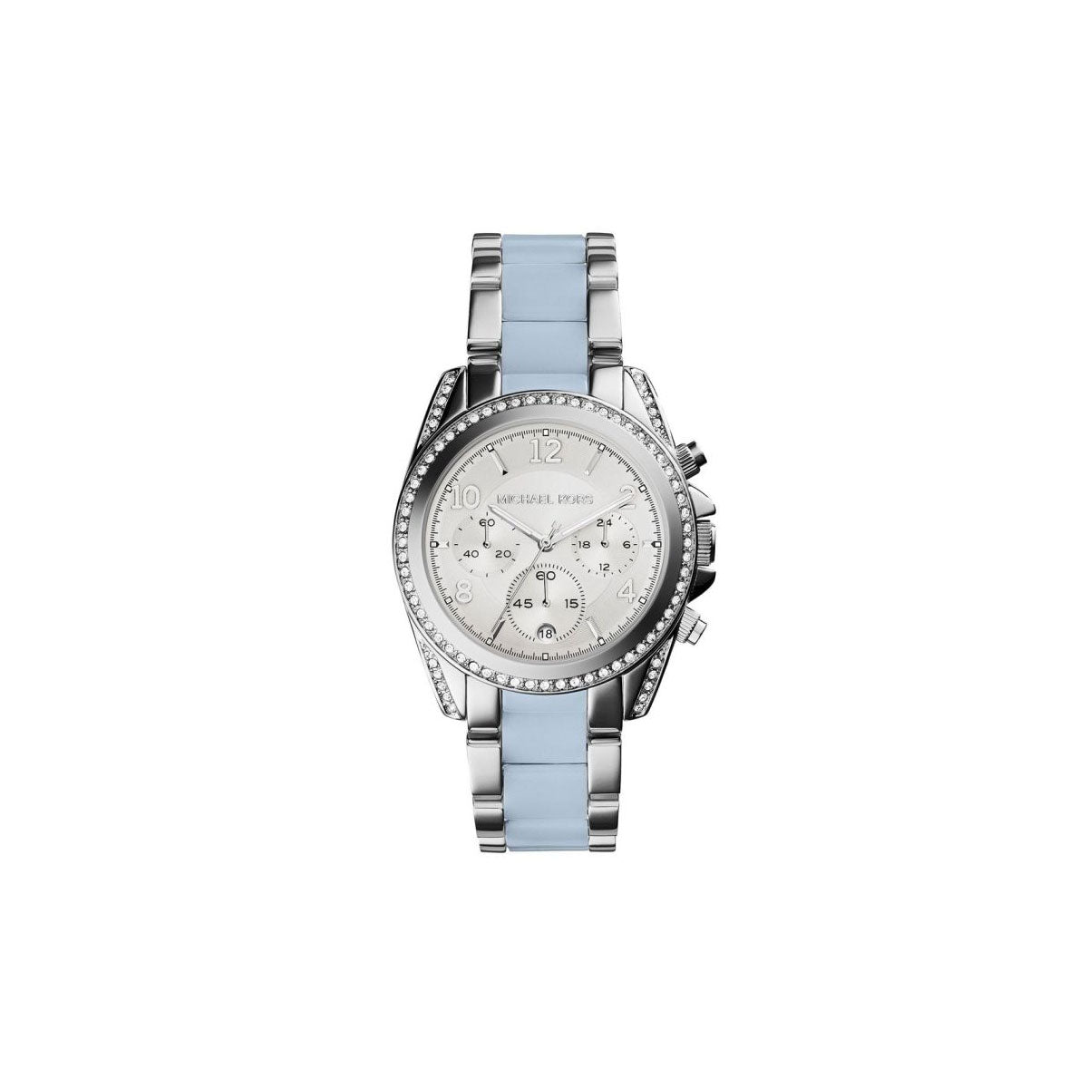 Michael Kors MK6137 Women’s Watch 39mm Silver Blue Michael Kors MK6137 Women’s Watch 39mm Silver Blue