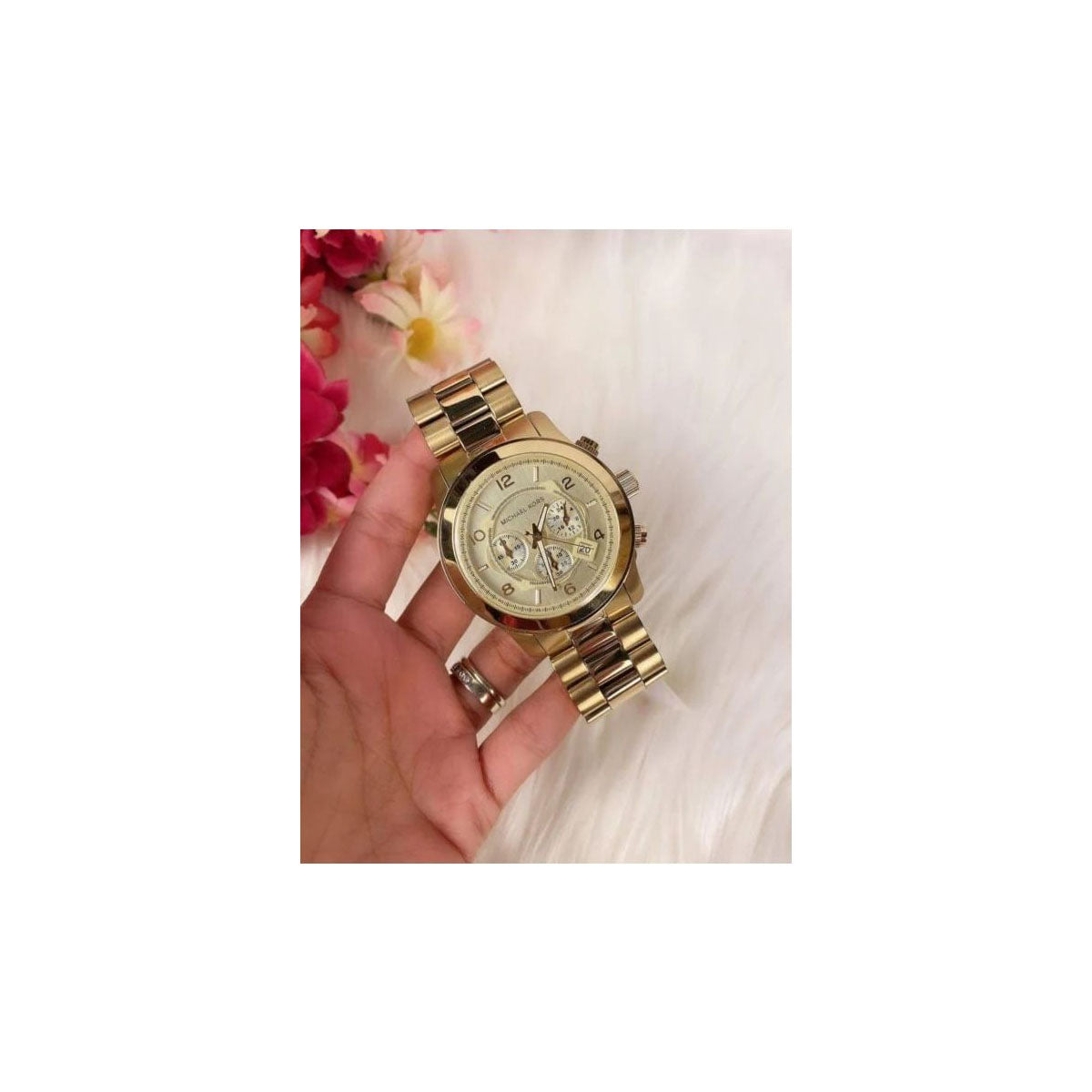 Michael Kors MK8077 Unisex Watch 45mm Gold – Beauty Box