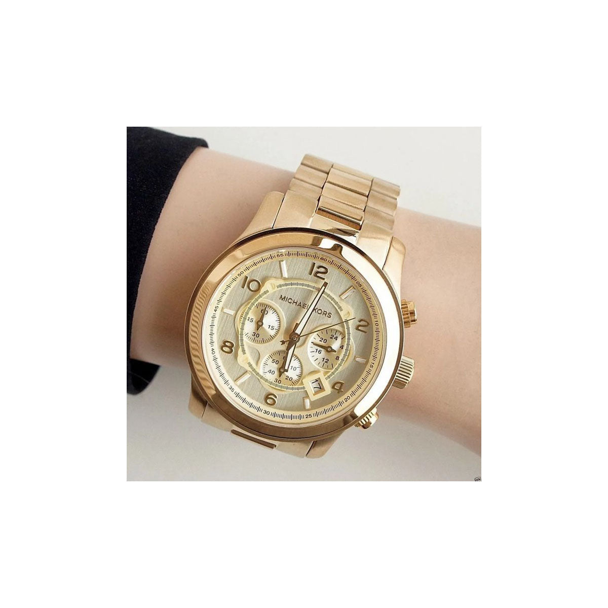 Michael Kors MK8077 Unisex Watch 45mm Gold Michael Kors MK8077 Unisex Watch 45mm Gold