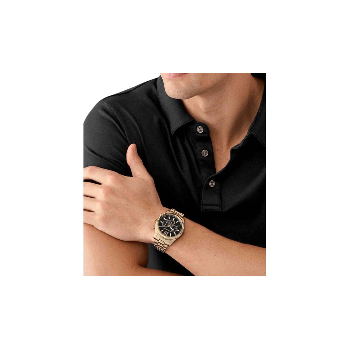 Michael Kors MK8286 Men’s Watch 45 Mm Gold