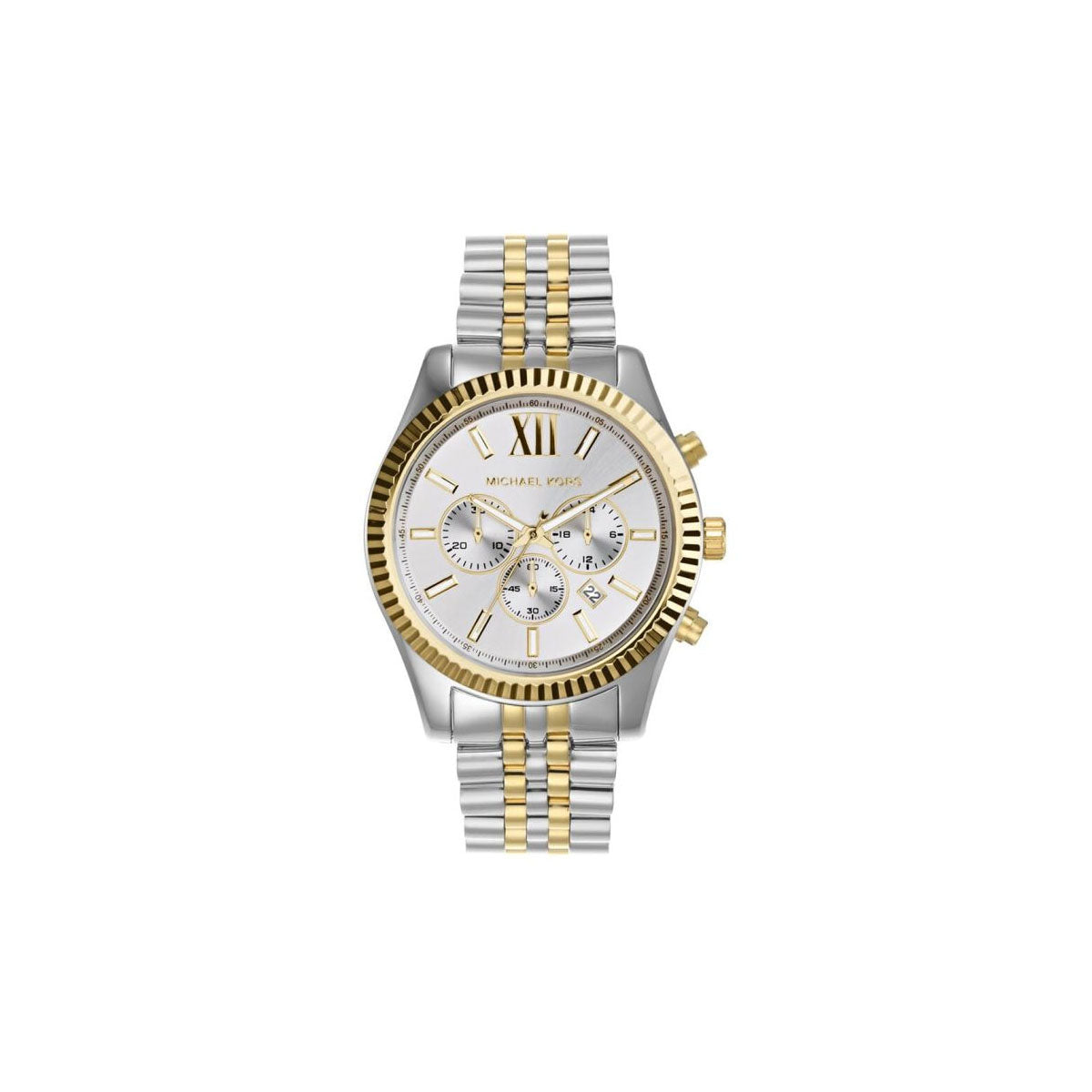 Michael Kors MK8344 Men’s Watch 44 Mm Silver–Gold Michael Kors MK8344 Men’s Watch 44 Mm Silver–Gold
