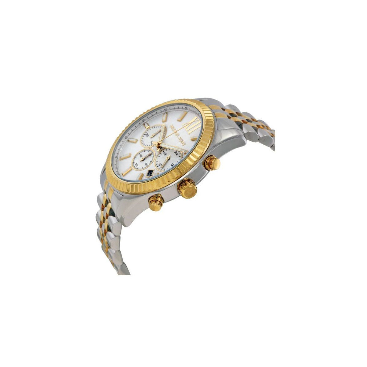 Michael Kors MK8344 Men’s Watch 44 Mm Silver–Gold Michael Kors MK8344 Men’s Watch 44 Mm Silver–Gold