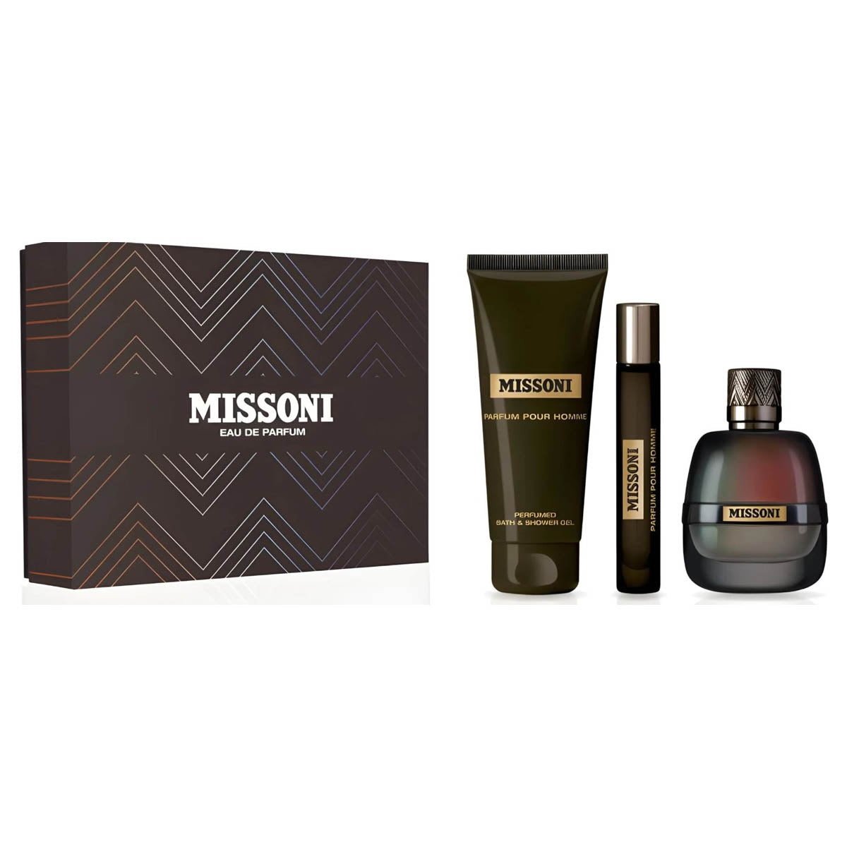 مجموعة هدايا ميسوني للرجال (عطر 100 مل + عطر 10 مل + مزيل عرق 75 مل)