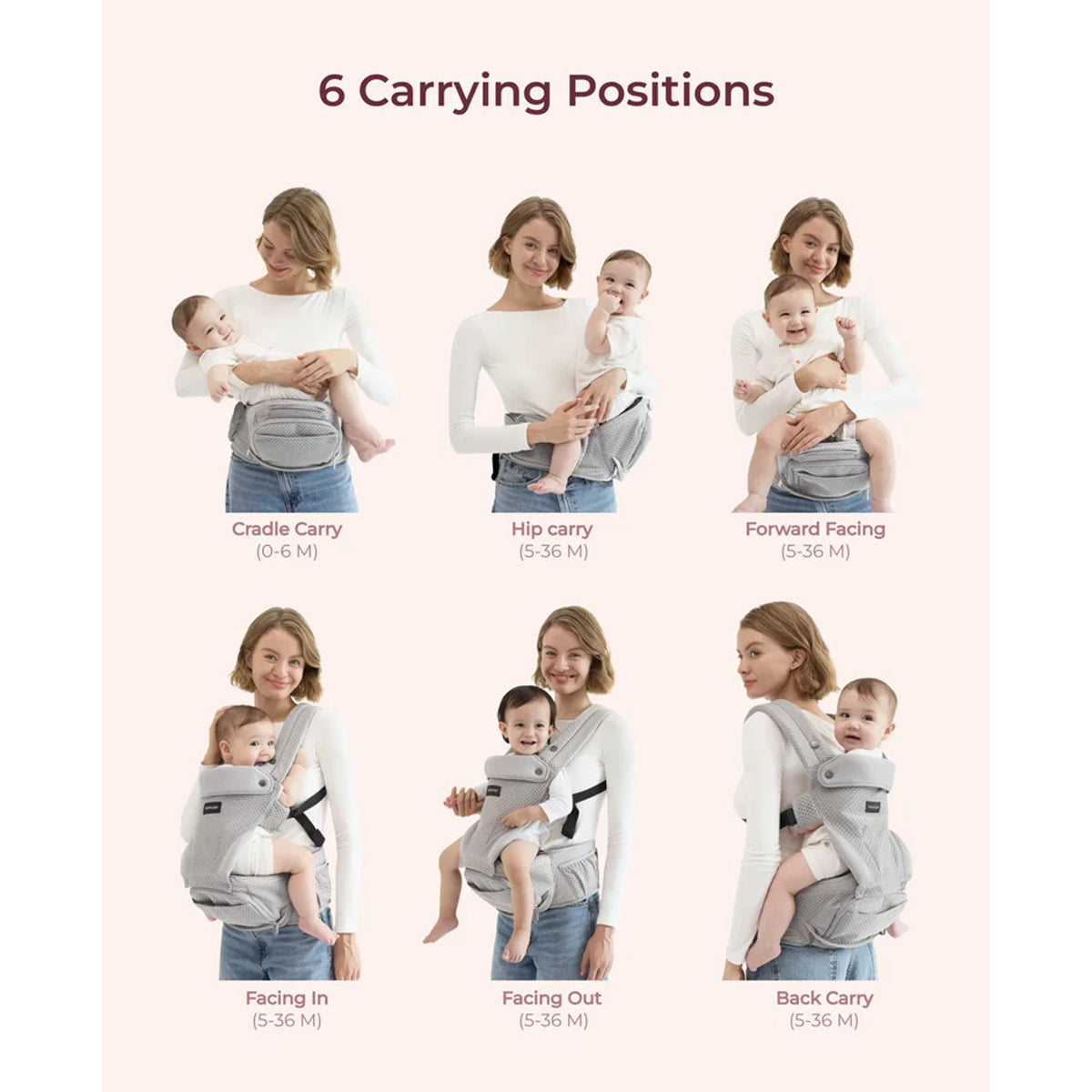 Momcozy 2-in-1 Air hip seat carrier