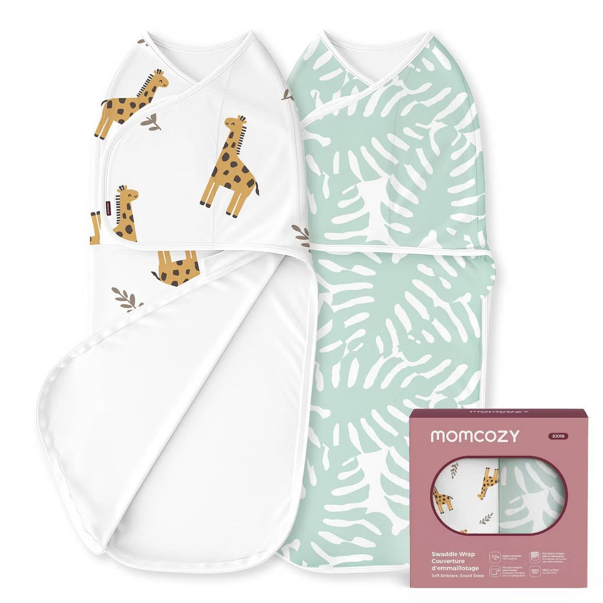 Momcozy Bamboo Swaddle Blankets Sack 0-3m - 2pack