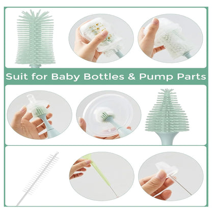 Momcozy Bottle Brush Kit - Innovative Push-Press Design for Better Cleaning