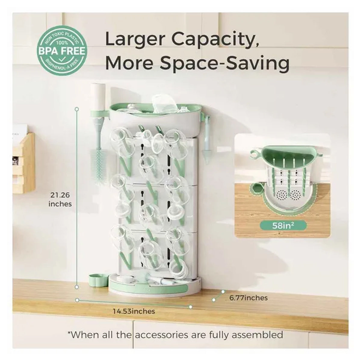 Momcozy DIY Bottle Drying Rack Capable For 18 Bottles