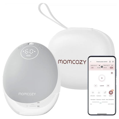 Momcozy M9 Single Wearable Breast Pump-Mobile App Controlled – Grey