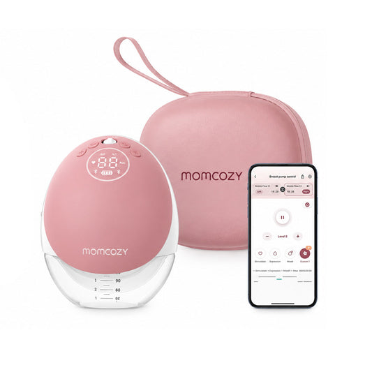 Momcozy M9 Single Wearable Breast Pump-Mobile App Controlled – Pink