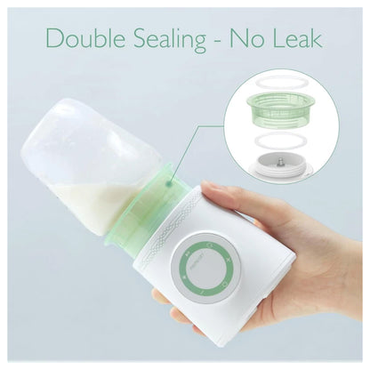 Momcozy Portable Bottle Warmer for Travel, Double Leak-Proof Travel Bottle Warmer with Fast Heating