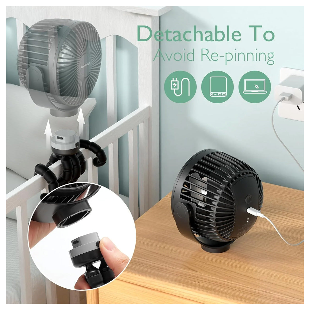 Momcozy Portable Stroller Fan