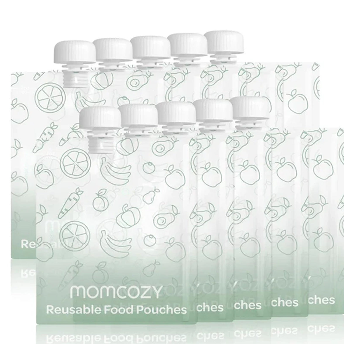 Momcozy Reusable Baby Food Pouches (Pack of 10)