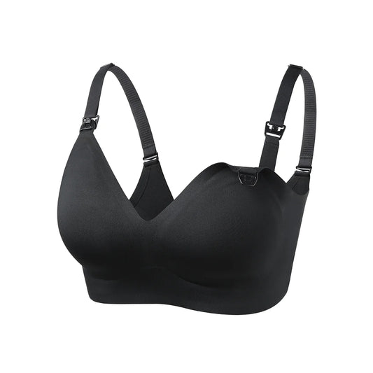 Momcozy Seamless Nursing Bra, Black