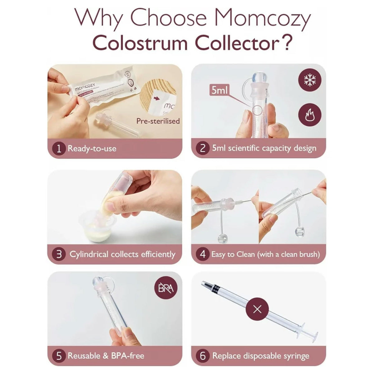 Momcozy Silicone Colostrum Collector 6 Psc