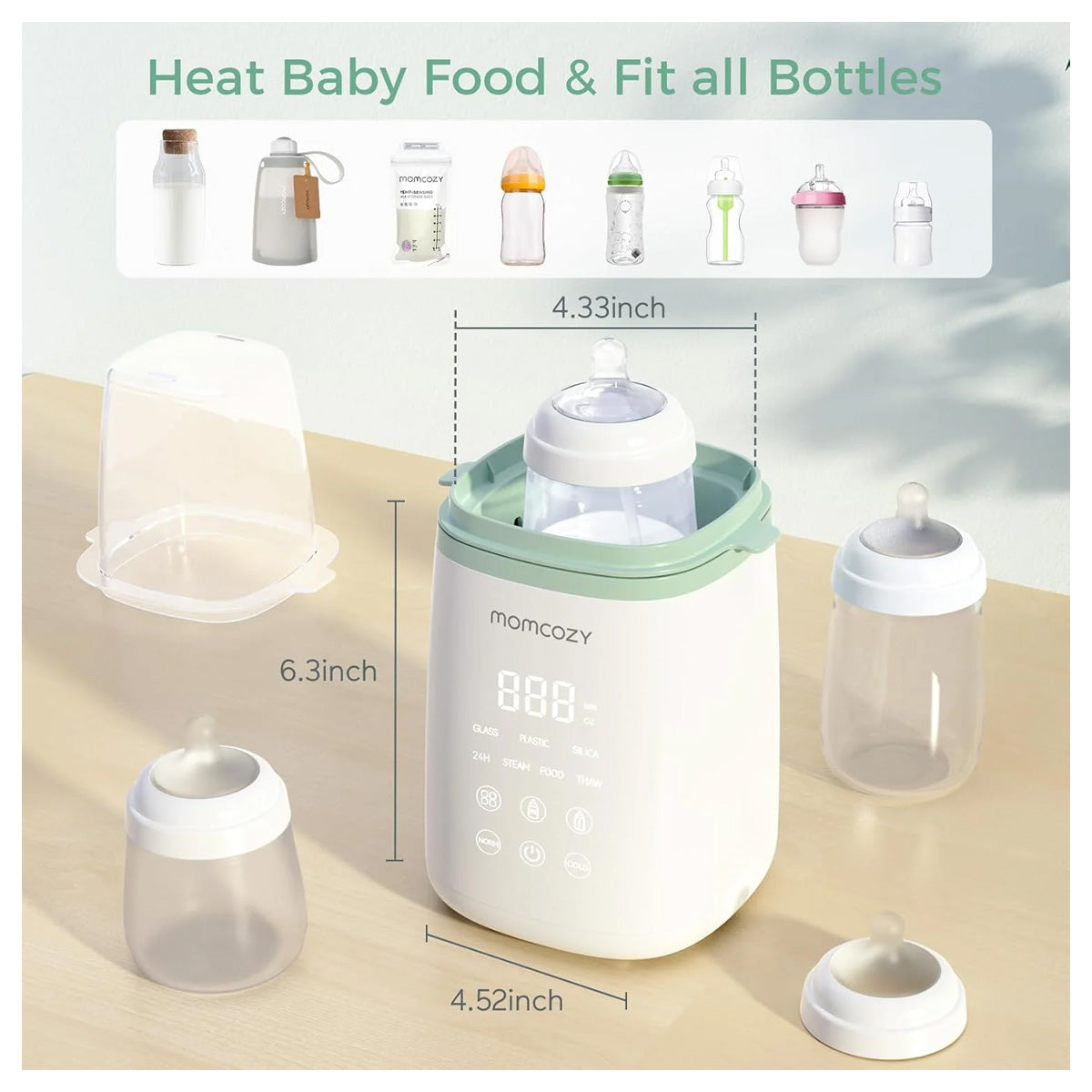 Momcozy Superfast Portable Baby Bottle Warmer & Instant Water Warmer