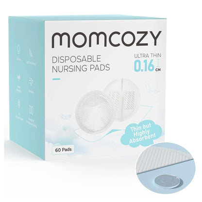 Momcozy Ultra-Thin Disposable Nursing Pads, Super Absorbent and Breathable – 60 Count