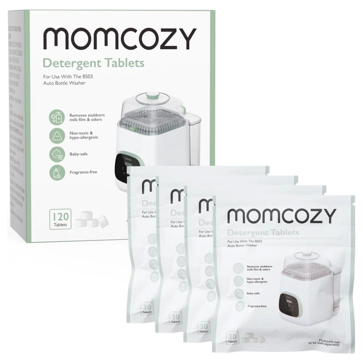 Momcozy Washing Block for Momcozy KleanPal Pro Baby Bottle Washer - 120 Tablets