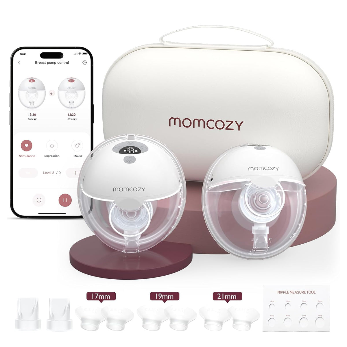 Momcozy Wearable Breast Pump M5 Smart - Gray Double Pack