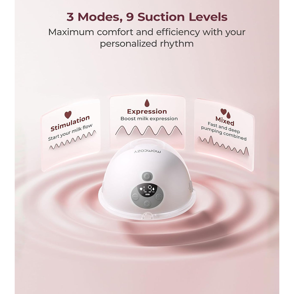 Momcozy Wearable Breast Pump M5 Smart - Gray Double Pack