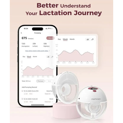 Momcozy Wearable Breast Pump M5 Smart - Gray Single Pack