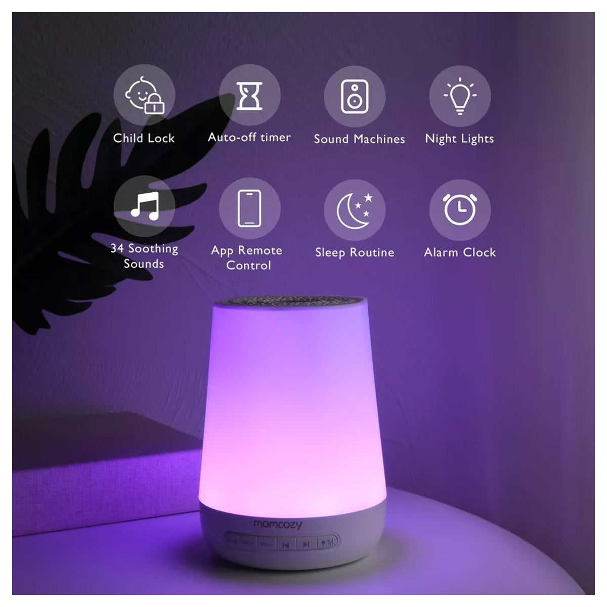 Momcozy White Noise Machine Bluetooth + Lights