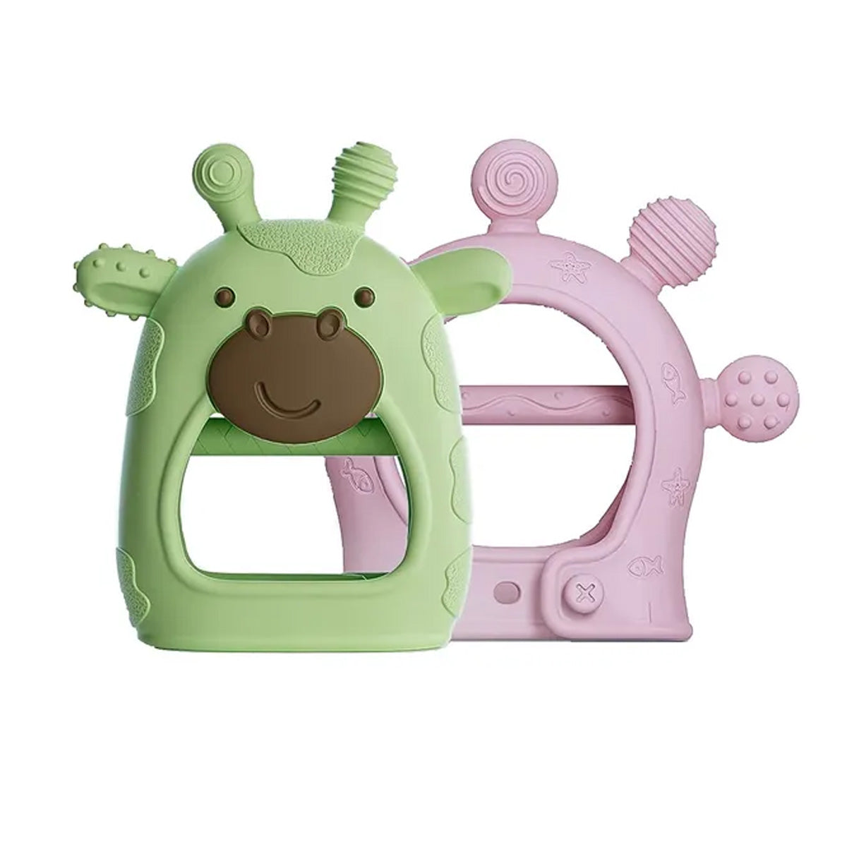 Momcozy Wrist Hand Teether - Green+Pink