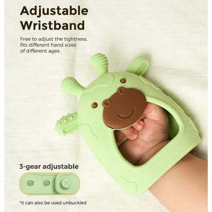 Momcozy Wrist Hand Teether - Green+Pink