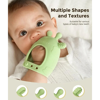 Momcozy Wrist Hand Teether - Green+Pink