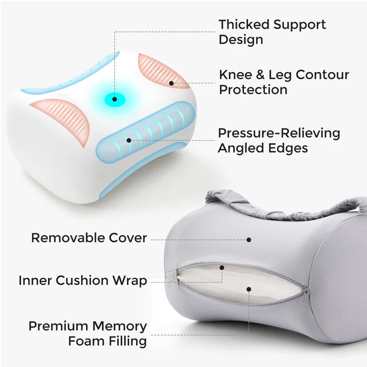 Momcozy Bamboo Fiber Memory Foam Leg Pillow