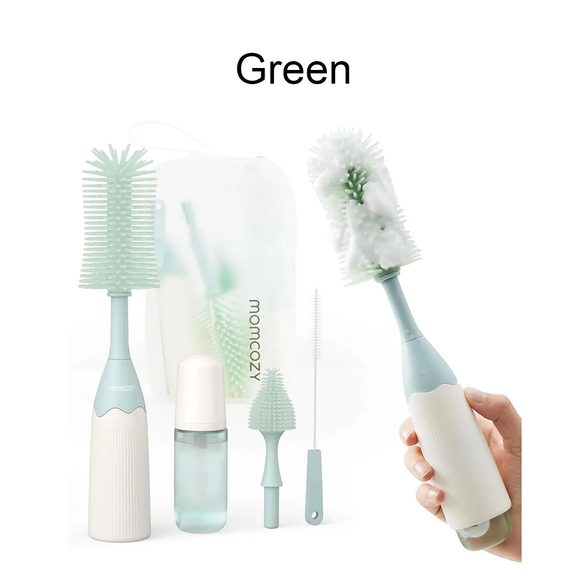 Momcozy Bottle Brush Kit - Innovative Push-Press Design for Better Cleaning