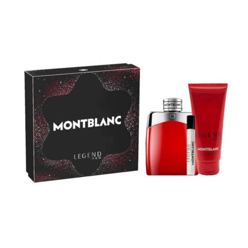 Mont Blanc Legend Red Edp 100ml + Edp 7.5ml + Shower Gel 100ml Gift Set For Men