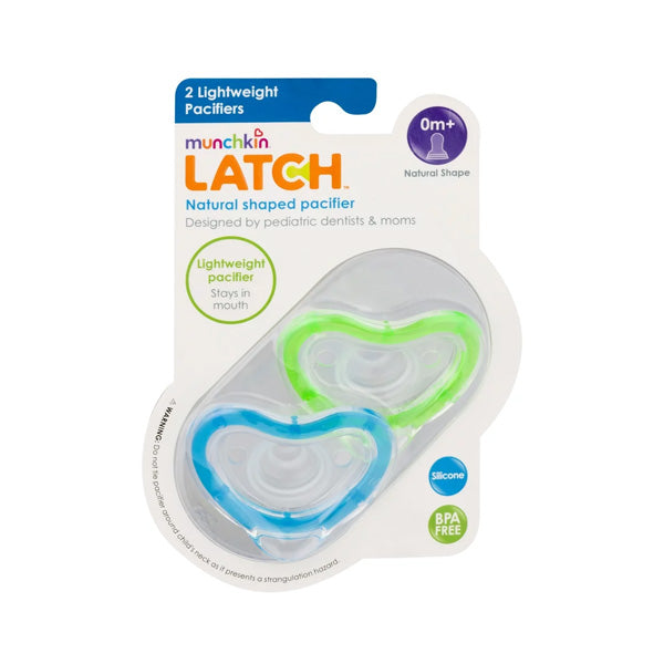 Munchkin Latch Lightweight Pacifier, 0+ Months - 2pk