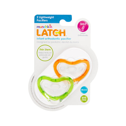 Munchkin Latch Lightweight Pacifier, 3+ Months 2pk