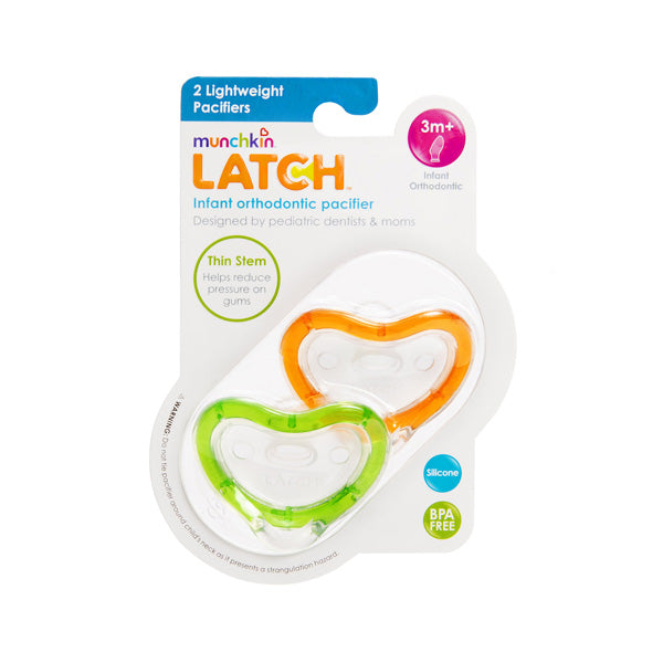 Munchkin Latch Lightweight Pacifier, 3+ Months - 2pk