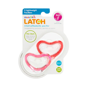 Munchkin Latch Lightweight Pacifier, 3+ Months - 2pk