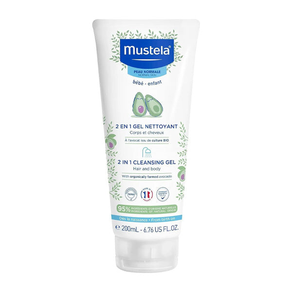 Mustela 2 In 1 Cleansing Gel For Hair And Body 200ml