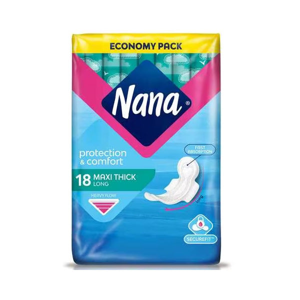 NANA ECONOMY PACK MAXI THICK LONG 18 PADS