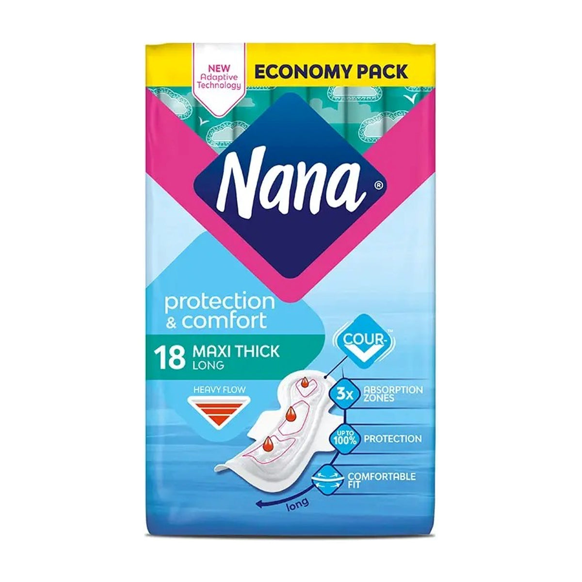 Nana Economy Pack Maxi Thick Long 18 Pads