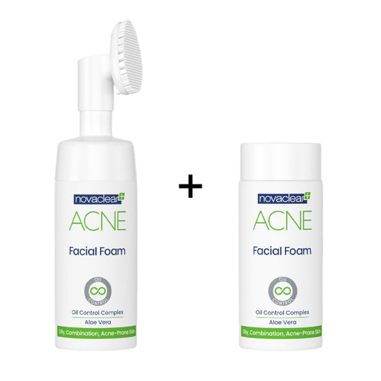 Novaclear Acne Facial Foam 100ml + Facial Foam Refill 100ml