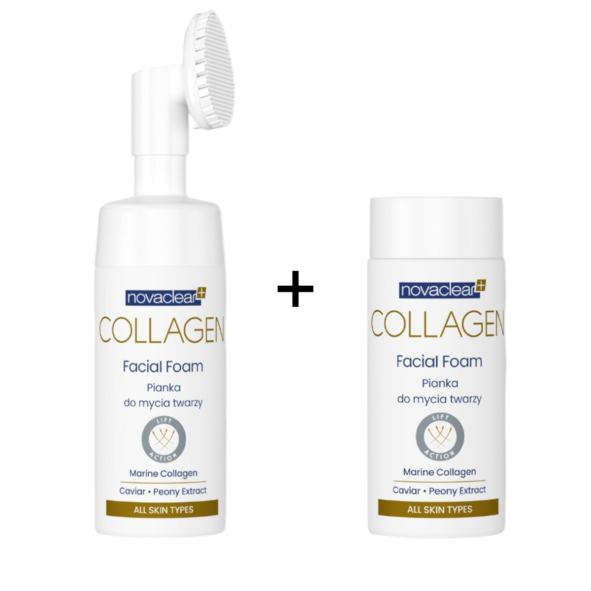 Novaclear Collagen Facial Foam 100ml + Facial Foam Refill 100ml Novaclear Collagen Facial Foam 100ml + Facial Foam Refill 100ml