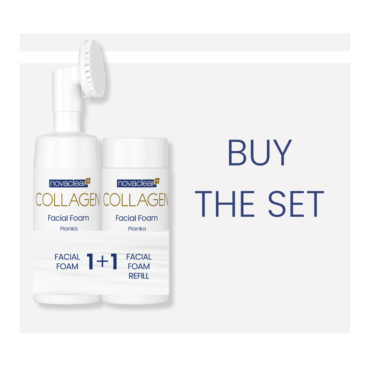 Novaclear Collagen Facial Foam 100ml + Facial Foam Refill 100ml Novaclear Collagen Facial Foam 100ml + Facial Foam Refill 100ml