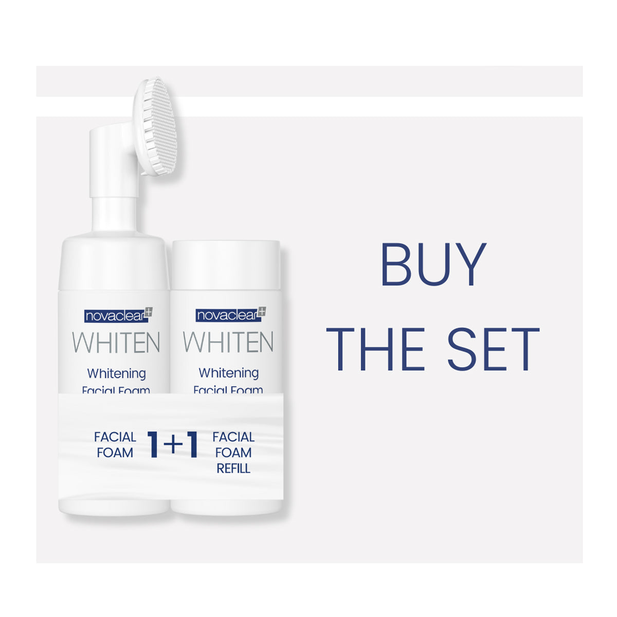 Novaclear Whitening Facial Foam 100ml + Facial Foam Refill 100ml Novaclear Whitening Facial Foam 100ml + Facial Foam Refill 100ml