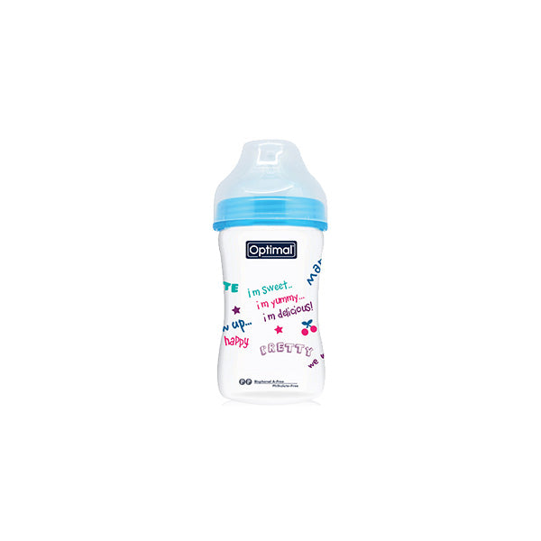 Optimal Extra Wide Neck Feeding Bottle Blue Color