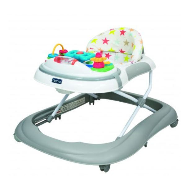 OPTIMAL MUSICAL BABY WALKER BLUE&PINK&GRAY