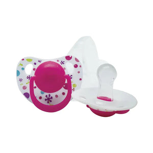 OPTIMAL ROUND NIPPLE SILICONE PACIFIER 0+ WHITE