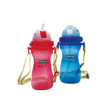 Load image into Gallery viewer, OPTIMAL WIDE NECK STRAW BOTTLE BLUE &#39;PINK  400ML 