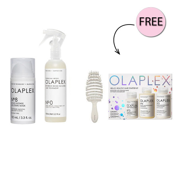 Olaplex Nº.0 + Olaplex Nº.8 + Free Olaplex Hello Kit + Free Olaplex Vent Brush